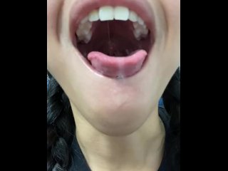 ahegao joi, solo female, edging joi, cum in mouth