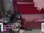 Preview 3 of Purple-haired Altgirl Shows Off Feet and Butthole
