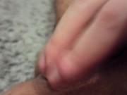 Preview 1 of Fingers wet hole and jerks big erect clitoris FTM