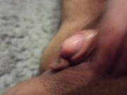 Preview 3 of Fingers wet hole and jerks big erect clitoris FTM