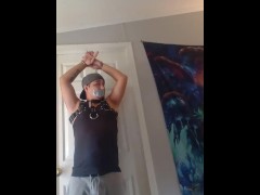 Slave boy self bondage