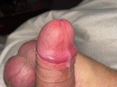 Squeezed BALLS makes COCK drip and shoot PRECUM