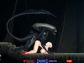 big tits, cumshot, alien, cartoon