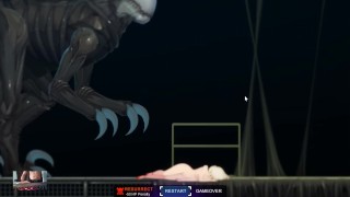 Alien quest EVE - Fucked by two futanari aliens