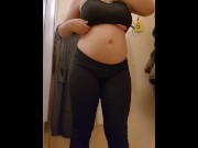 Preview 4 of Hairy Pregnant Woman Tries on Clothes in Changing Room