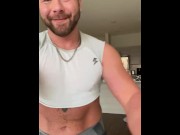 Preview 1 of OnlyFans Model Strips Clothes Off After Gym Poses Hard Cock