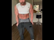 Preview 2 of OnlyFans Model Strips Clothes Off After Gym Poses Hard Cock