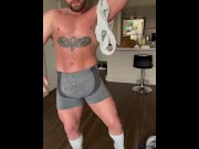 Preview 5 of OnlyFans Model Strips Clothes Off After Gym Poses Hard Cock
