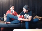 Preview 5 of Lesbian Sneakers Socks Foot Smelling Itching