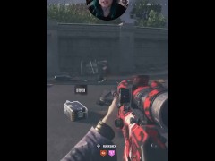 Colored hair girl shocked at male body