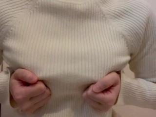 It Feels so Good to Play with my Nipples over my Clothes.