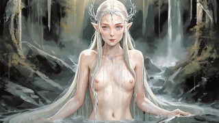Het ethereal Naked lichaam van Galadriel - Lord of the Rings porno parodie