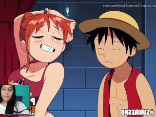 anime uncensored, luffy and hancock, yamato one piece, animated cartoon