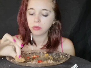 Asmr Mukbang Feederism Beignet De Poulpe Gaufre Cheddar Nouilles