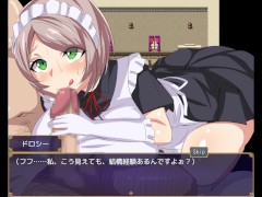 【#01 エロゲーム第三王女レナの秘密（体験版）実況】巨乳メイドが執事長にフェラで口内射精させられる…ファンタジー同人エロゲーム） 13/16