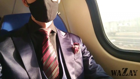 Train Ride in Blue Suit 👔