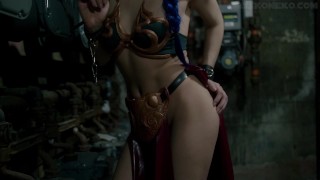 Latex Slave Leia Captured & Fucked by a Droid in Star Wars Dungeon