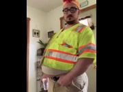 Preview 2 of POV: road worker ask you for a drink an bloats on beer