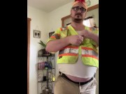 Preview 3 of POV: road worker ask you for a drink an bloats on beer