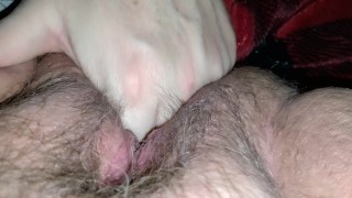 Daddy fingering sexy milf until she cums