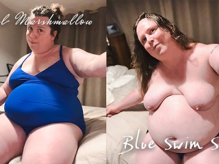 300lb Tgirl in Swimsuit Strips and JO just for you x