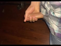 Huge Cumshot Before Roommate Catches Me