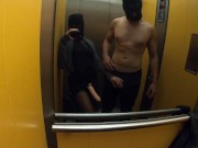 Preview 6 of I fucked my Girl in an Elevator until she pulled out a huge strapon and fisted my Ass until I cum