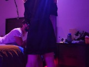 Preview 1 of Two bi guys fuck a hotwife and cum inside her while DVPing