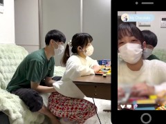 ライブ配信でどこまでバレないか...気持ちよすぎるライブ配信、、。Japanese hentai video. 素人/NTR/巨乳