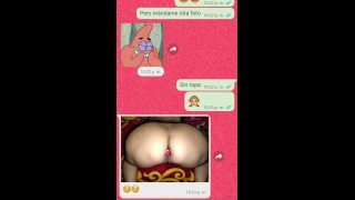 Conversación de WhatsApp con la novia de mi mejor amigo acaba en una noche de sexo bien rico y duro.