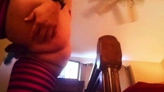 Taking a 12” cock with my fat ass