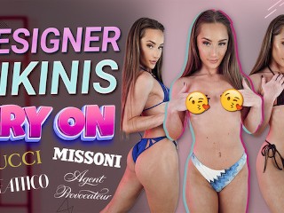 Designer Bikinis try On! Hannahjames710 Models Thongs, Brazillians and Micro Bikinis