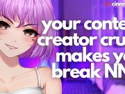 Preview 4 of Your Content Creator Crush Makes You Break NNN on a Call | ASMR Erotic Audio Roleplay | JOI