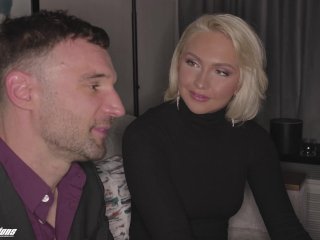 New Sensations - Hot Blonde Cheating Wife Falls Right To Her Knees (Bambi Barton) screenshot number 1