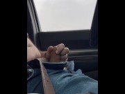 Preview 2 of Almost caught masturbating in a busy parking lot