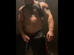 Beefy Hairy Sweaty Bodybuilder Pissing In Gym Bathroom OnlyfansBeefBeast Musclebear Thick Beef Hung