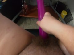 POV Masturbation, Squirt by Lilu Huge Hairy pussy by computer, Always ready
