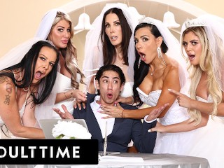 ADULT TIME - Big Titty MILF Brides Discipline Big Dick Wedding Planner with INSANE REVERSE GANGBANG!