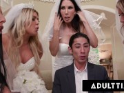 Preview 3 of ADULT TIME - Big Titty MILF Brides Discipline Big Dick Wedding Planner With INSANE REVERSE GANGBANG!