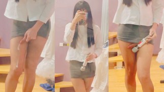 Brown stockings become an aphrodisiac for Chinese ladyboys