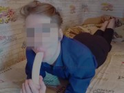 Preview 5 of Just guide how to eat (suck) banana (blowjob, deepthroat)