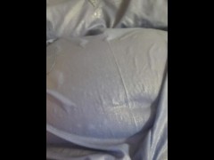 Pissing onto my scrub shirt!