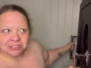 Preview 1 of Bored housewife Annabelle Leigh deepthroats cock at glory hole while hubby is away