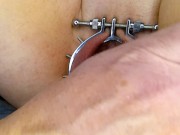 Preview 3 of Pussy Gaping - Spiked Clamp and Speculum