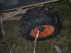 Outdoor Public Peeing & Pissing on a Kubota Side by Side
