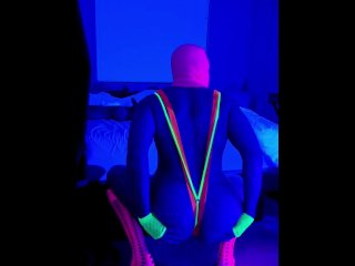 ski mask, neon, after party, amateur