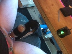 Bound handy mastrubation #8 Insane Cumshot with Tight Metal Cock Ring