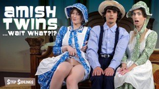 Voormalige Amish Jill deelt de grote lul van haar nieuwe man met haar Amish stiefzus - TeamSkeet