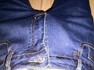 Audible Cum Explosions onto my Deep Blue Denim Jeans 🔈🍌💧