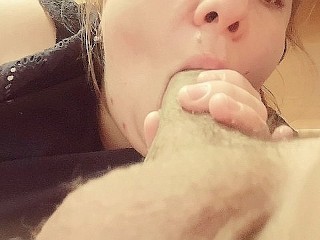 Young Mother Films herself Sucking a Big Dick - Throat Blowjob, Big Dick and Balls, Homemade.